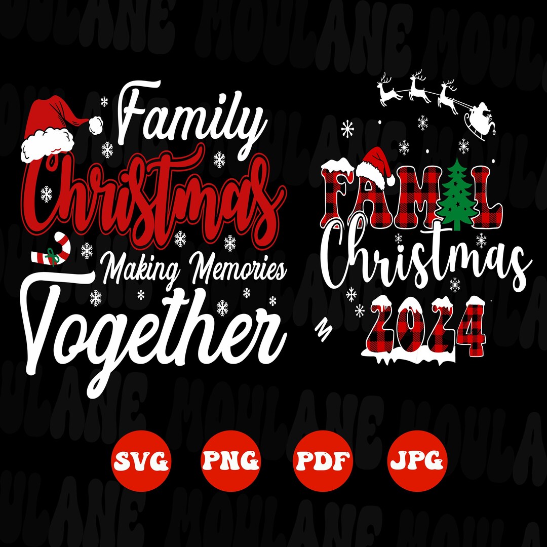 Family Christmas 2024 Svg Bundle, Christmas Shirt 2024 Png, Merry