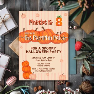 Pumpkin Patch Birthday Invitation: Editable Digital Download