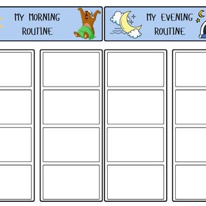 Morning + Evening Visual Checklist for kids