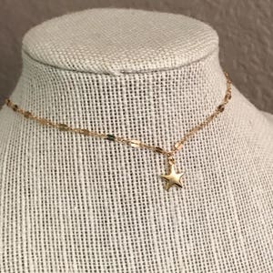 Celestial Star Gold Choker . Relleno de oro ajustable de 14k