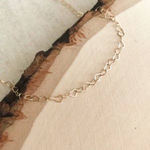 Gold or Silver HEART Chain Choker