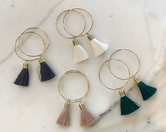 Tassel Hoop Earrings