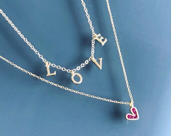 LOVE LETTER Gold Necklace