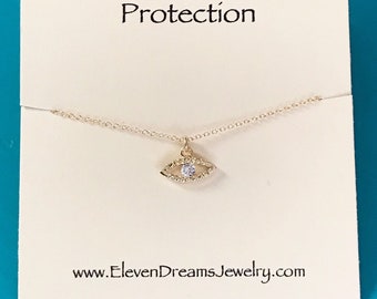PROTECTION Evil Eye Charm Necklace