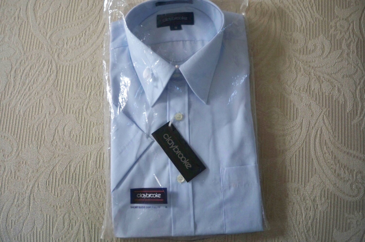 Shirt Blue Short Sleeve Dress Shirt 