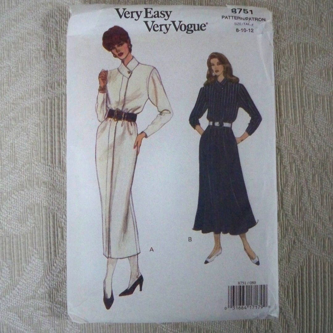 Vintage Sewing Pattern Very Easy Very Vogue Pattern 8751 - Etsy