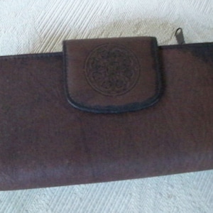 Accesorio Vintage Cartera de Mujer en Piel Marrón John Weitz