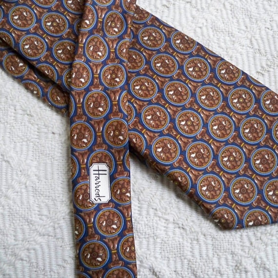 Vintage Accessory Necktie Harrods Silk Necktie Br… - image 1