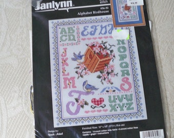 Craft Supplies Counted Cross Stitch Alphabet Birdhouse Craft Kit