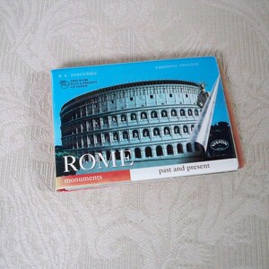 Vintage History Book &quot;Rome past and present&quot; An Overlay Paperback Ancient Rome in Pictures and CD