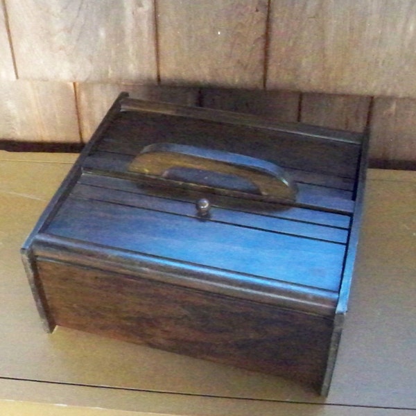 Vintage Home Storage Sewing Box Wood Sewing Box