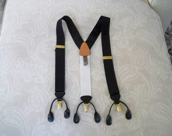 Vintage Accessory Black / White Trafalgar Men's Suspenders