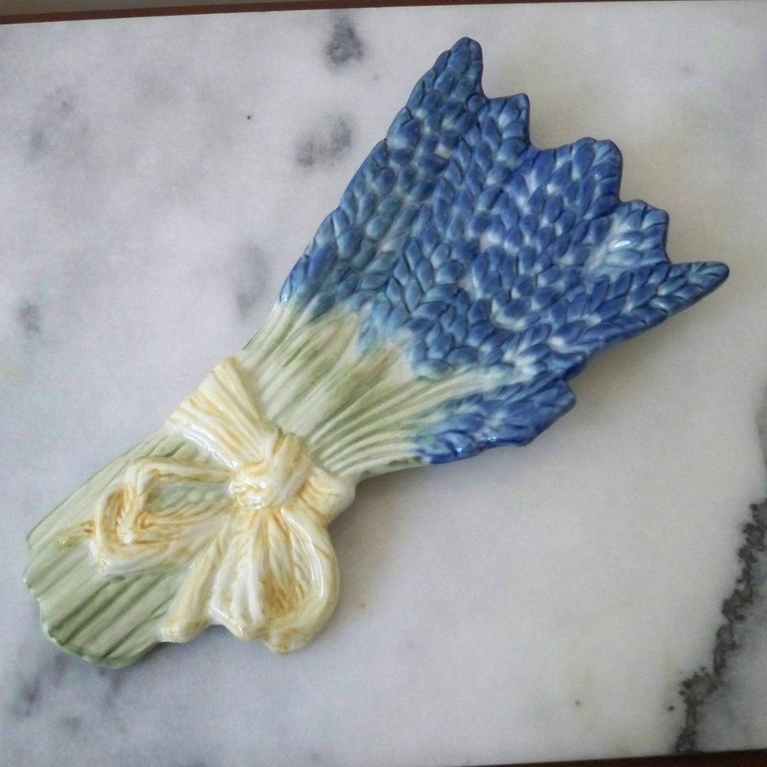 Ceramic Spoon Rest Lavender Signed Marjolein Bastin Dutch Artist