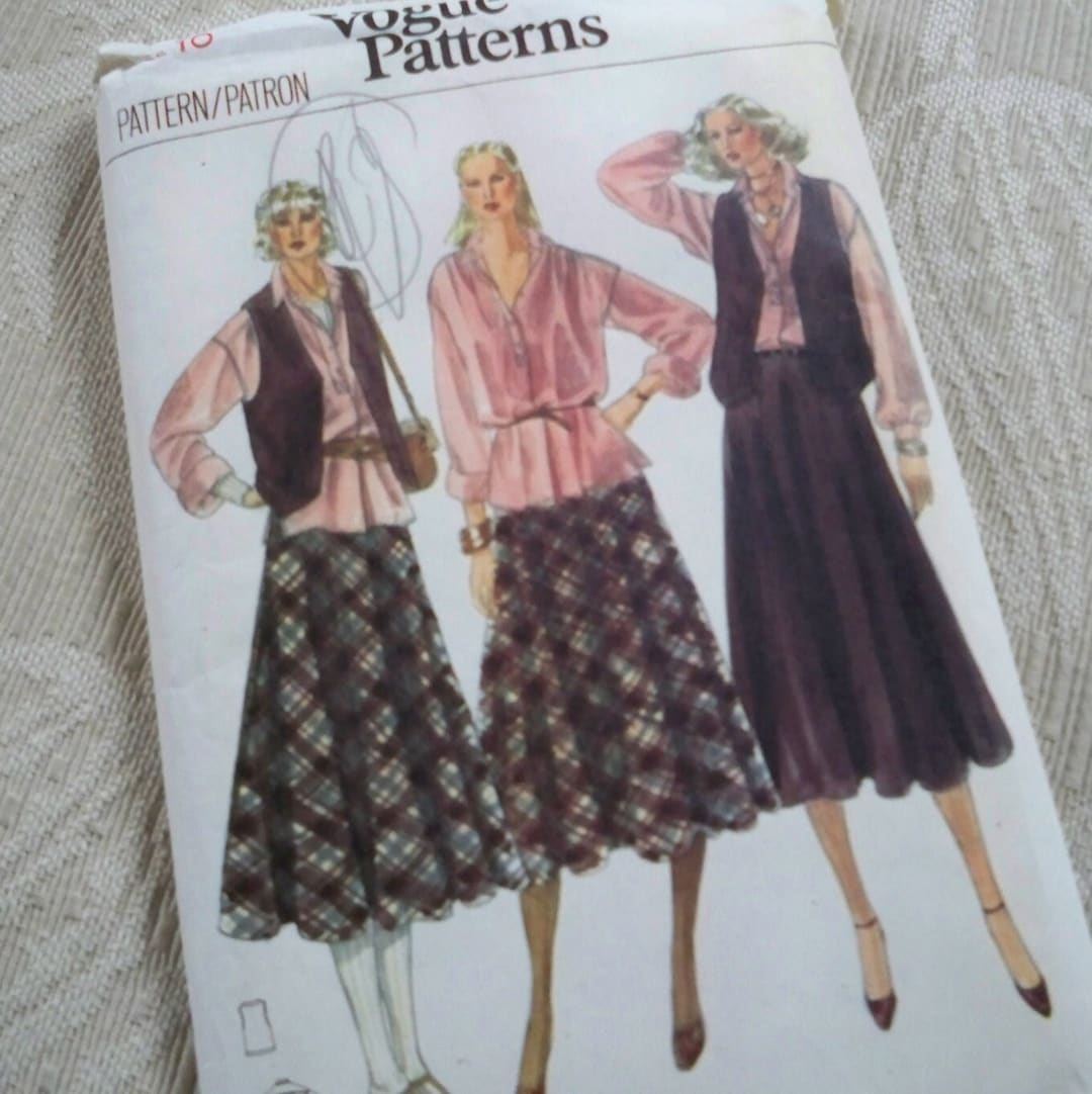 Vintage Women's Sewing Pattern Vogue Pattern # 7192 Misses' Blouse, Top ...