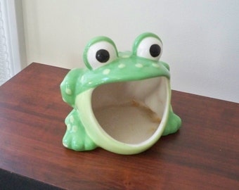 Vintage Home Kitchen  Frog Toad Soap Pad Holder Decor