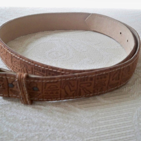 Vintage Accessory Unisex Adult Tan Leather Made i… - image 2