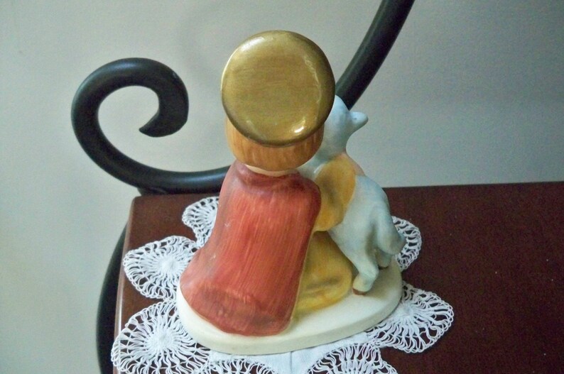Vintage Collectible Figurine Lefton Young Saint and Lamb Hand Painted