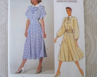 Patrón de costura vintage Vogue Patrón n.° 1375 Vestido de señora Talla 8