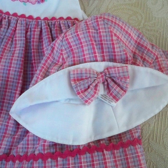 Vintage Clothing Baby Girl Sundress & Bonnet Size… - image 5