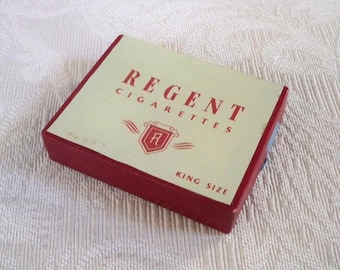 regal king size cigarettes Vintage Old Cigarette Box Regent Cigarettes King Size Box Only Used