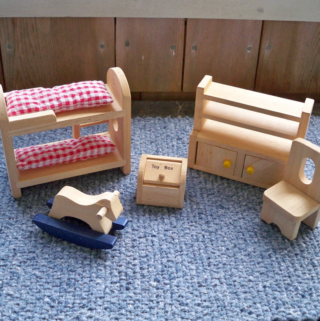 Miniature Doll House Pretend Play Wood Child s Bedroom Set Ryan s Room