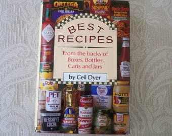 Libro de cocina clásico "Las mejores recetas de las cajas, botellas, latas y frascos" 1989 Tapa dura