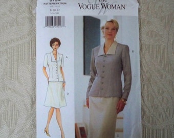 Vintage Sewing Pattern Vogue Woman Pattern # 9194 Top and Skirt Suit Size 8 - 10 - 12