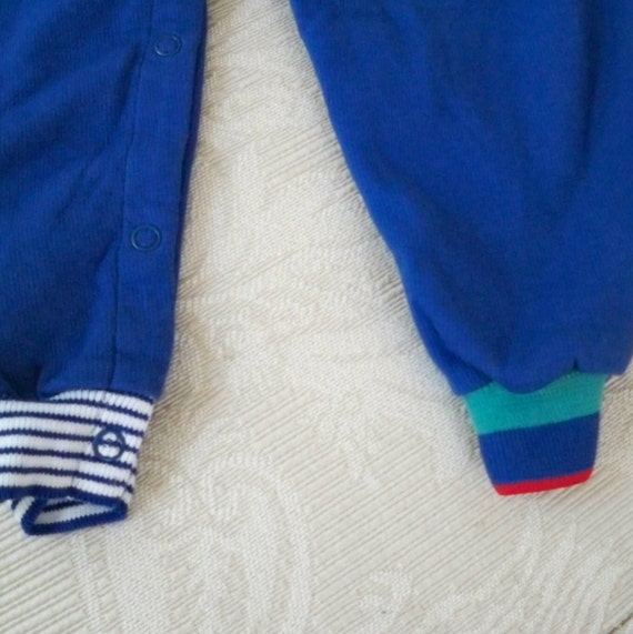 Vintage Baby Boy Jumpsuit Size 24M Carter's Blue … - image 3