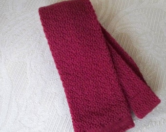 Vintage Accessory Necktie Dark Red Maroon Crochet Necktie by Viyella Canada