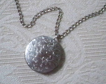 Vintage Jewelry Necklace Locket Silver Metal Costume Jewelry