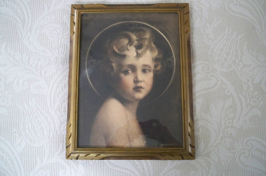 Vintage Religious Art Print the Christ Child Edward Gross CO Etsy