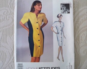 Patrón de costura vintage Vogue Patrón n.° 2623 Vestido de señorita Tallas 6-8-10