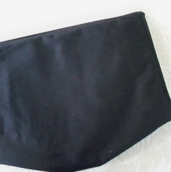 Vintage Bag Purse Large Clutch Black Raffia Accen… - image 2