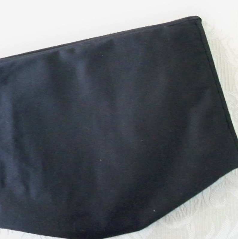 Vintage Bag Purse Large Clutch Black Raffia Accent Women's Purse image 2