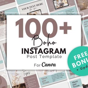 Boho Beauty Instagram Template Canva