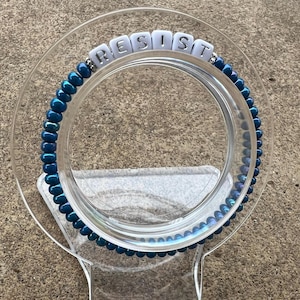 Anti-Trump Resist Bracelet, FDT jewelry, Democrat Bracelet for Women, Blue Feminist Jewelry, Political Activism Gift