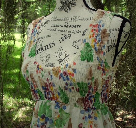 Gunne Sax Dress Style Boho "Jody T" Dress " Smocke