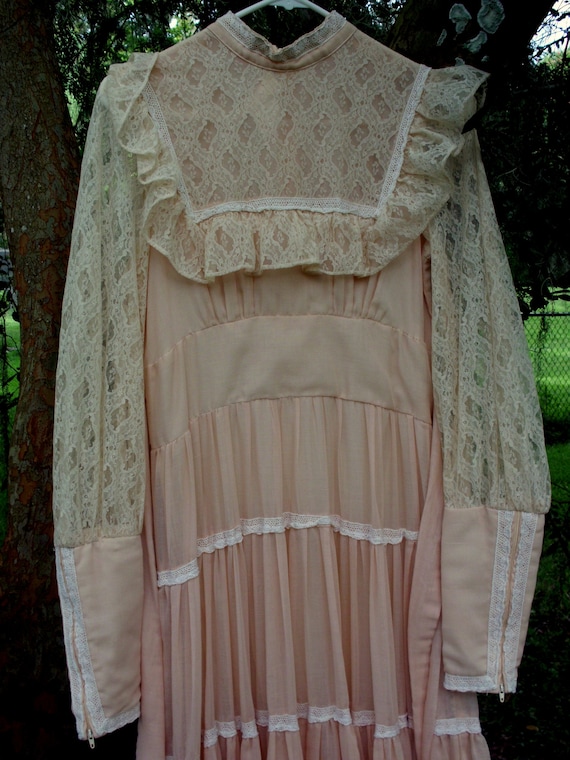 Gunne Sax Dress 'Love Witch' in Pale Peach Size 13