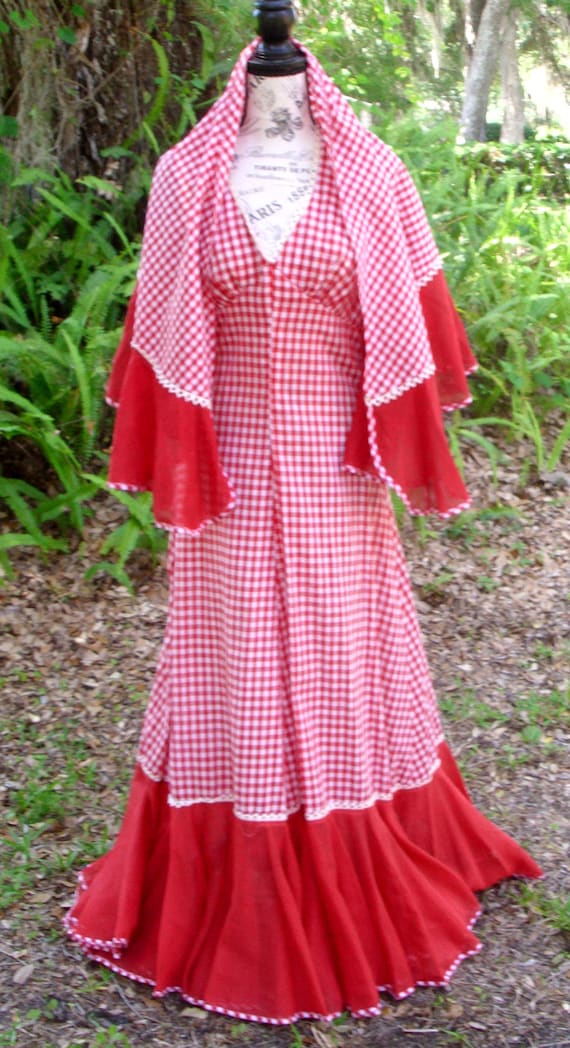 Red Gingham Dress by Arpeja 'Country Comfort' Siz
