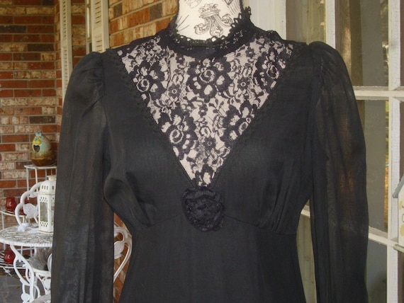 Black Label Gunne Sax Dress in Black Size 13 Deadstock - Etsy