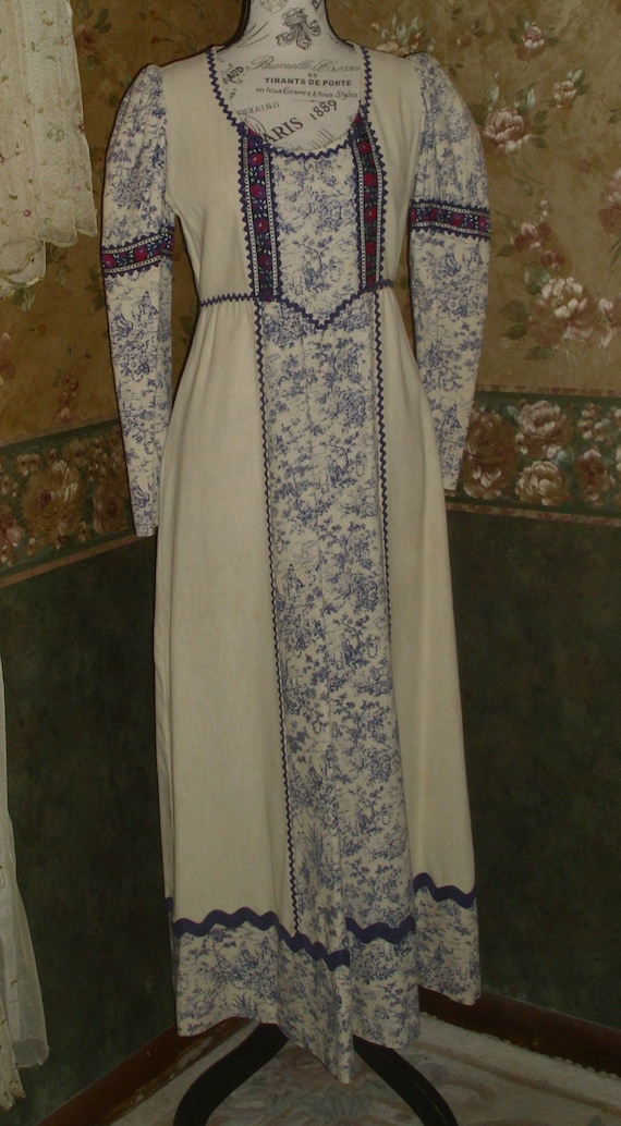 Gunne Sax Black Label Ren Style Toile Dress - image 9