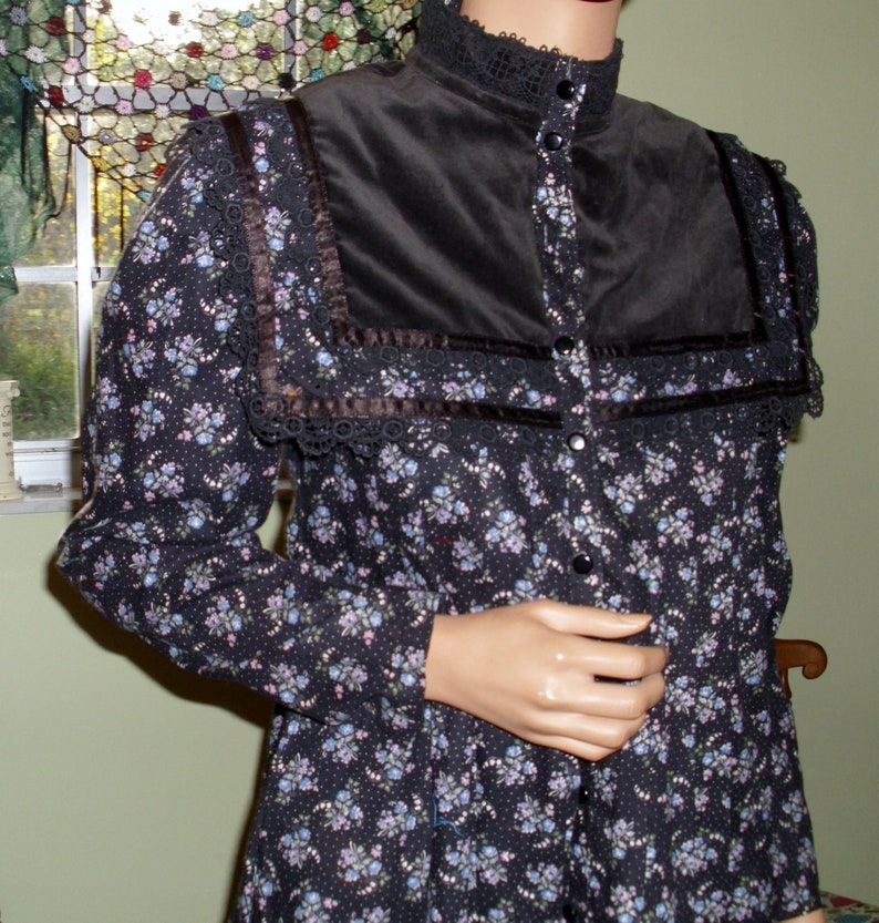 Gunne Sax Boho Schoolgirl Calico Dress Etsy