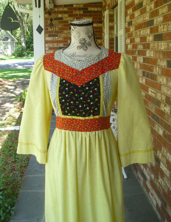 Gunne Sax Style Prairie/Boho Handmade Dress Pocke… - image 3