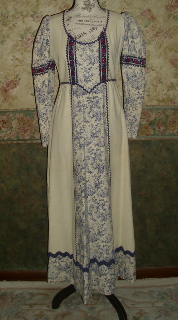 Gunne Sax Black Label Ren Style Toile Dress - image 7
