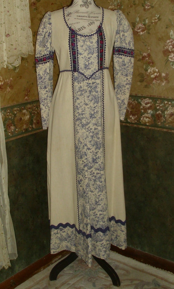Gunne Sax Black Label Ren Style Toile Dress - image 1