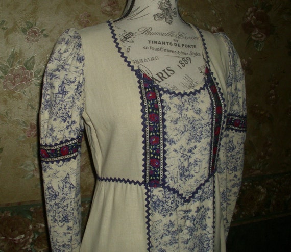 Gunne Sax Black Label Ren Style Toile Dress - image 8