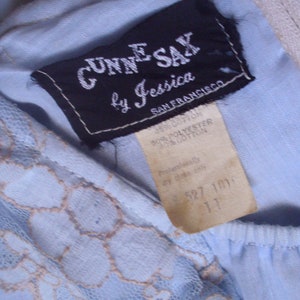 Black Label Gunne Sax Dress Ren Style in Blue Voile and Lace Size 11 - Etsy