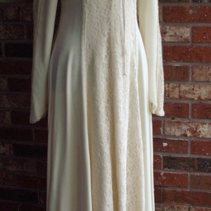 Gunne Sax Black Label Dress Ren Style in Cream With Tie Corset Size 11 ...