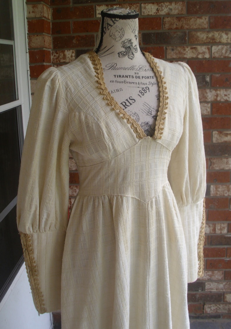 Gunne Sax Black Label Dress Ren Style in Cream Cotton - Etsy