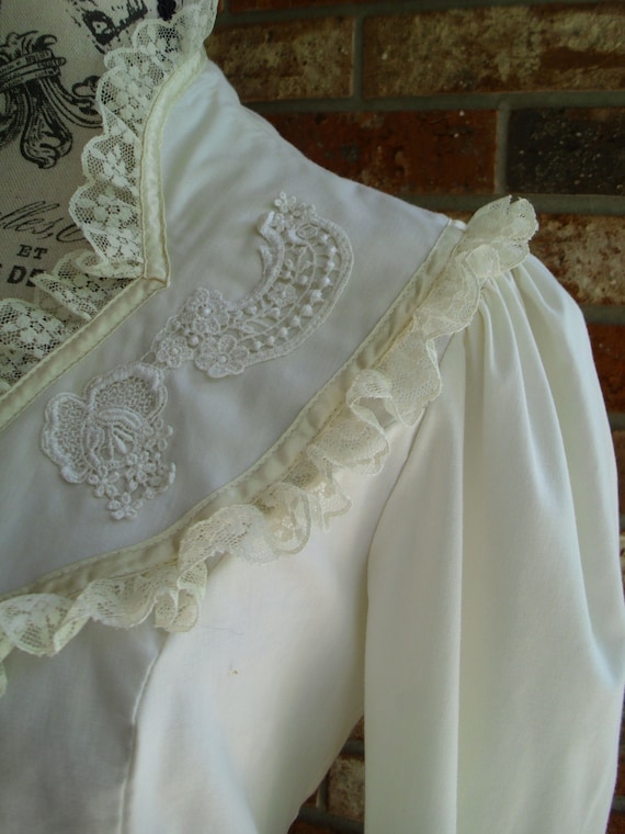 Gunne Sax Blouse 'Lace and Ribbon on the Prairie'